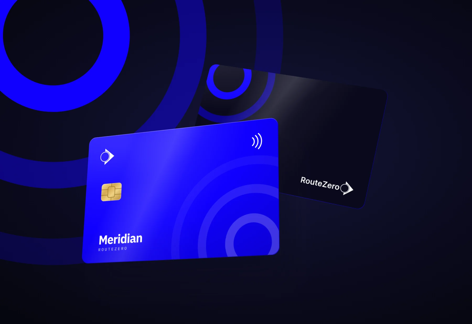 The Meridian card, front and back